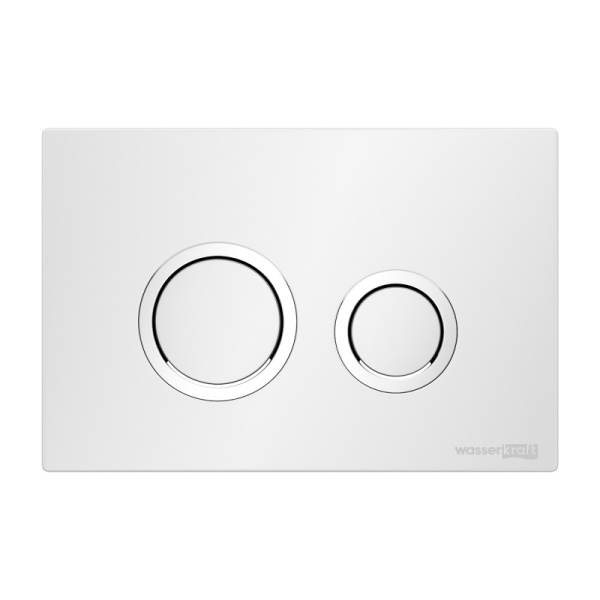 Механическая кнопка смыва WasserKRAFT (WH01) белая