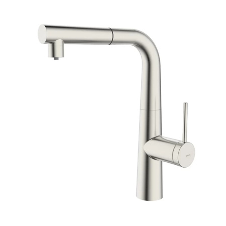 Смеситель для кухни IDDIS Pure (PURBNPFi05) с подключением к фильтру и выдвижным изливом, сатин