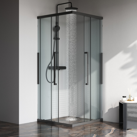 Душевое ограждение 90х90 см AM.PM Func (W84G-403-9090-BТ) черное