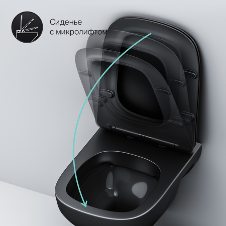 Унитаз подвесной Am.Pm X-Joy (C85A1700MBSC) Flash Clean черный