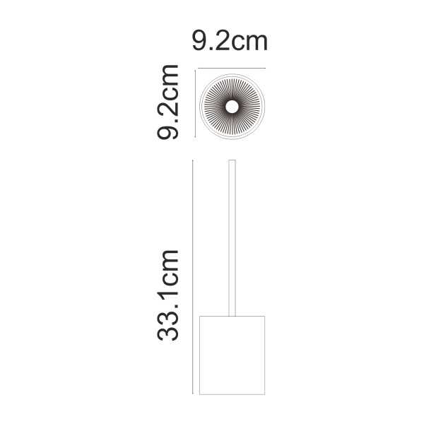 Щетка для унитаза WasserKRAFT Never (K-1827) черная