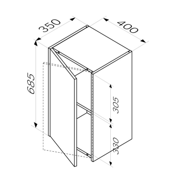 Пенал подвесной 40 см Am.Pm Func (M8FCH0402WG) Пенал подвесной 40 см Am.Pm Func (M8FCH0402WG)