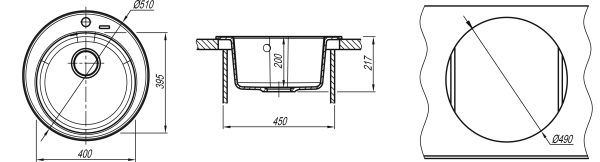 Кухонная мойка FLORENTINA Nikosia (20.135.B0510.202), шампань Кухонная мойка FLORENTINA Nikosia (20.135.B0510.202), шампань